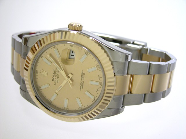 ロレックススーパーコピー ROLEX パーペチュアル デイトジャストII メンズ 116333 オイスターブレス シャンパンバー