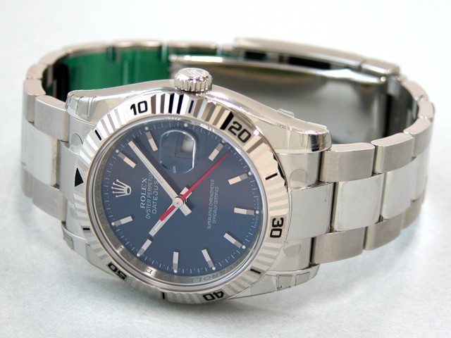 ロレックススーパーコピー ROLEX パーペチュアル デイトジャスト メンズ 116264 ターノグラフ オイスターブレス ブルー