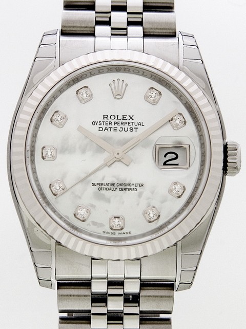 ロレックススーパーコピー ROLEX パーペチュアル デイトジャスト メンズ 116234NG ジュビリーブレス ホワイトシェル