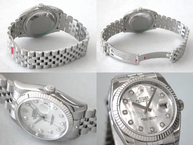 ロレックススーパーコピー ROLEX パーペチュアル デイトジャスト メンズ 116234NG ジュビリーブレス ホワイトシェル
