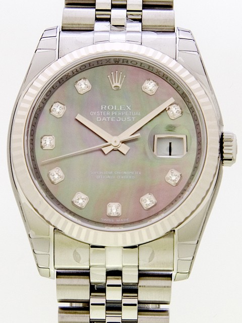 ロレックススーパーコピー ROLEX パーペチュアル デイトジャスト メンズ 116234NG ジュビリーブレス ブラックシェル