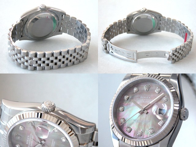 ロレックススーパーコピー ROLEX パーペチュアル デイトジャスト メンズ 116234NG ジュビリーブレス ブラックシェル
