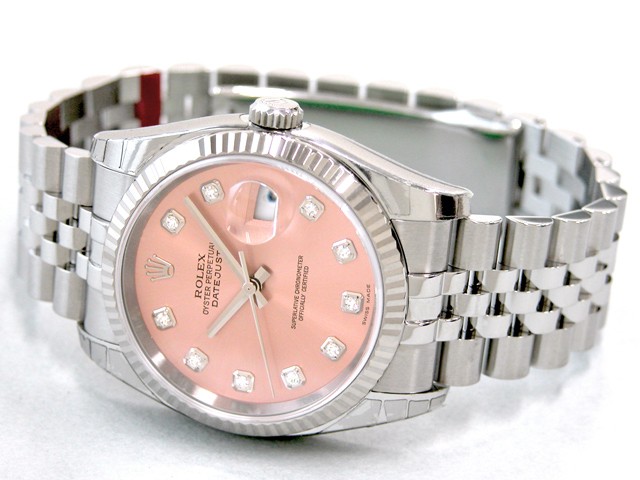 ロレックススーパーコピー ROLEX パーペチュアル デイトジャスト メンズ 116234G ジュビリーブレス ピンク