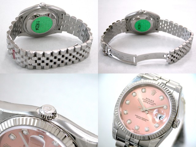 ロレックススーパーコピー ROLEX パーペチュアル デイトジャスト メンズ 116234G ジュビリーブレス ピンク