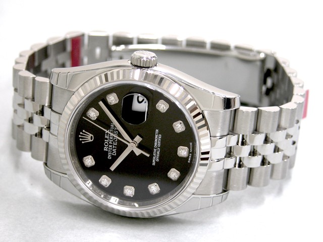 ロレックススーパーコピー ROLEX パーペチュアル デイトジャスト メンズ 116234G ジュビリーブレス ブラック