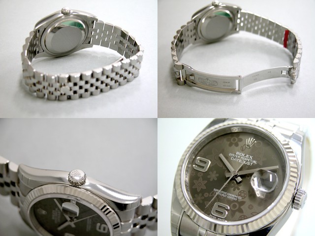 ロレックススーパーコピー ROLEX パーペチュアル デイトジャスト メンズ 116234 ジュビリーブレス ブラウンフラワー