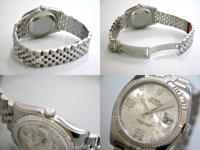 ロレックススーパーコピー ROLEX パーペチュアル デイトジャスト メンズ 116234 ジュビリーブレス シルバーフラワー
