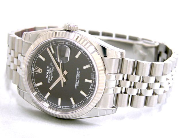 ロレックススーパーコピー ROLEX パーペチュアル デイトジャスト メンズ 116234 ジュビリーブレス ブラック
