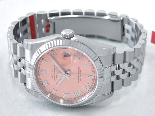 ロレックススーパーコピー ROLEX パーペチュアル デイトジャスト メンズ 116234 ジュビリーブレス ピンクローマ