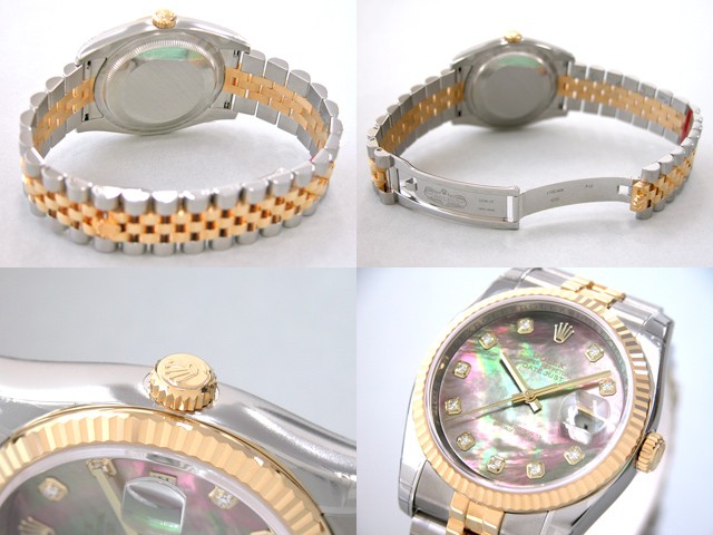 ロレックススーパーコピー ROLEX パーペチュアル デイトジャスト メンズ 116233NG ジュビリーブレス ブラックシェル