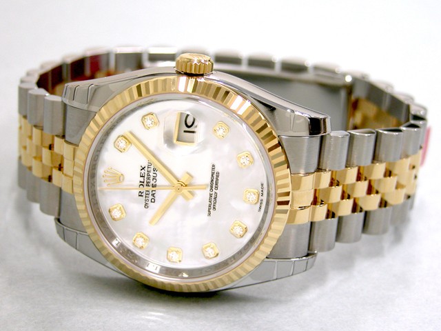 ロレックススーパーコピー ROLEX パーペチュアル デイトジャスト メンズ 116233NG ジュビリーブレス ホワイトシェル