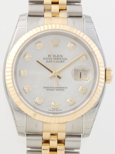 ロレックススーパーコピー ROLEX パーペチュアル デイトジャスト メンズ 116233NG ジュビリーブレス ホワイトシェル