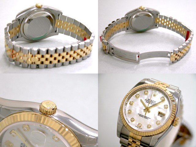 ロレックススーパーコピー ROLEX パーペチュアル デイトジャスト メンズ 116233NG ジュビリーブレス ホワイトシェル