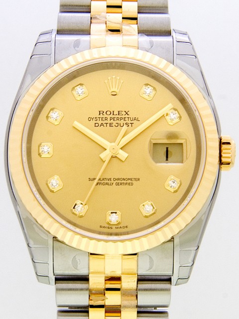 ロレックススーパーコピー ROLEX パーペチュアル デイトジャスト メンズ 116233G ジュビリーブレス シャンパン