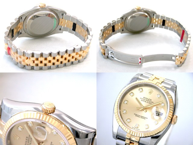 ロレックススーパーコピー ROLEX パーペチュアル デイトジャスト メンズ 116233G ジュビリーブレス シャンパン
