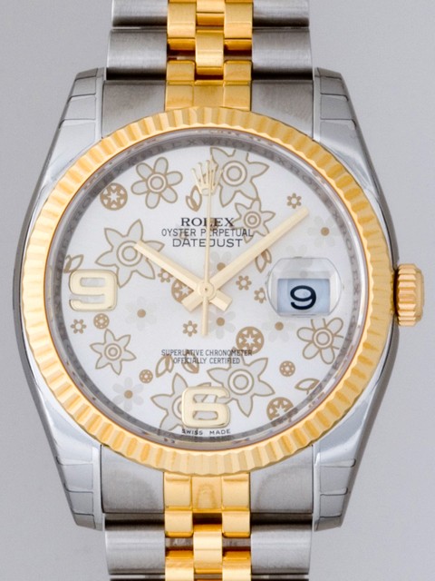 ロレックススーパーコピー ROLEX パーペチュアル デイトジャスト メンズ 116233 ジュビリーブレス シルバーフラワー