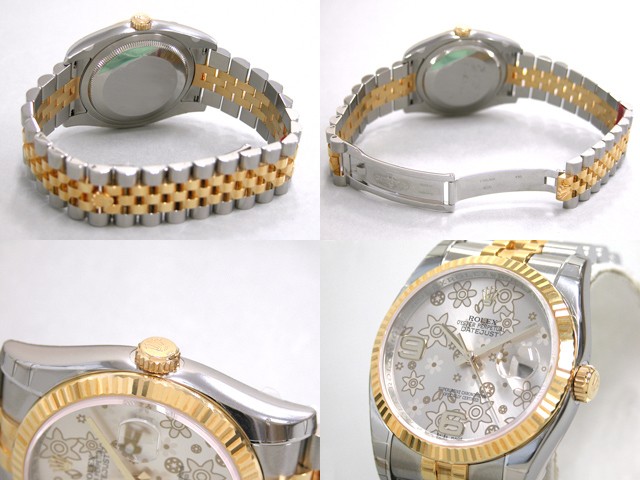 ロレックススーパーコピー ROLEX パーペチュアル デイトジャスト メンズ 116233 ジュビリーブレス シルバーフラワー