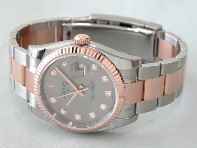 ロレックススーパーコピー ROLEX パーペチュアル デイトジャスト メンズ 116231G オイスターブレス グレー