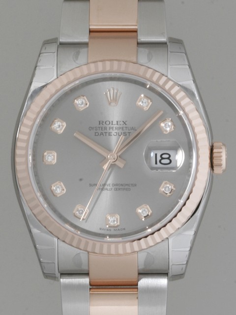 ロレックススーパーコピー ROLEX パーペチュアル デイトジャスト メンズ 116231G オイスターブレス グレー