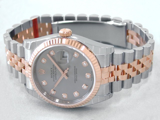 ロレックススーパーコピー ROLEX パーペチュアル デイトジャスト メンズ 116231G ジュビリーブレス グレー