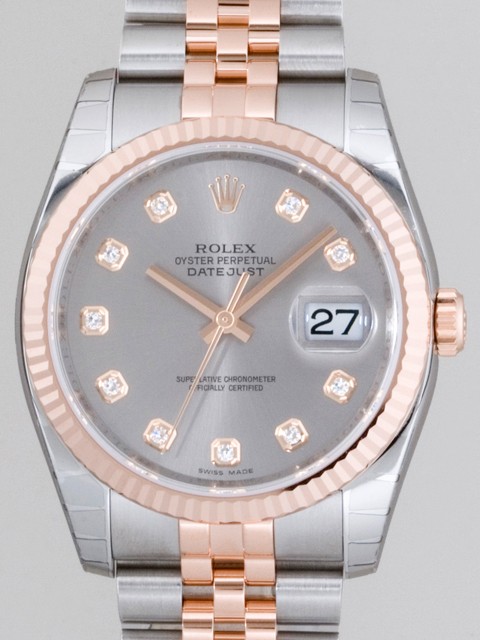 ロレックススーパーコピー ROLEX パーペチュアル デイトジャスト メンズ 116231G ジュビリーブレス グレー