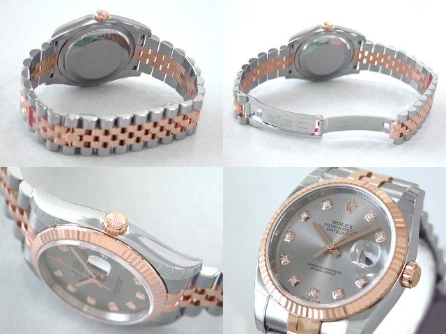 ロレックススーパーコピー ROLEX パーペチュアル デイトジャスト メンズ 116231G ジュビリーブレス グレー