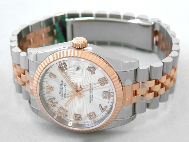 ロレックススーパーコピー ROLEX パーペチュアル デイトジャスト メンズ 116231 ジュビリーブレス シルバーコンセントリックアラビア