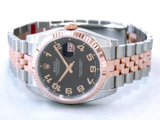 ロレックススーパーコピー ROLEX パーペチュアル デイトジャスト メンズ 116231 ジュビリーブレス ブラックコンセントリックアラビア