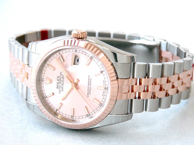 ロレックススーパーコピー ROLEX パーペチュアル デイトジャスト メンズ 116231 ジュビリーブレス ピンクバー