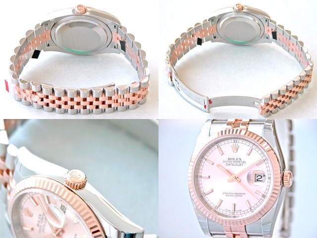 ロレックススーパーコピー ROLEX パーペチュアル デイトジャスト メンズ 116231 ジュビリーブレス ピンクバー