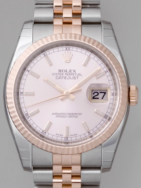 ロレックススーパーコピー ROLEX パーペチュアル デイトジャスト メンズ 116231 ジュビリーブレス ピンクバー