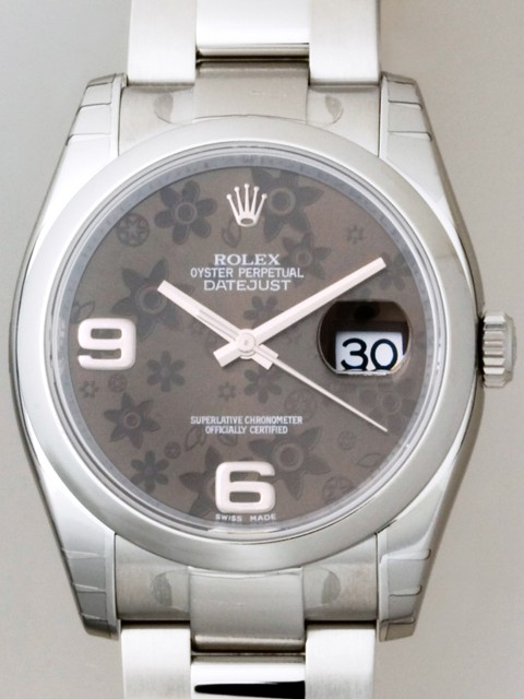 ロレックススーパーコピー ROLEX パーペチュアル デイトジャスト メンズ 116200 ブラウンフラワー
