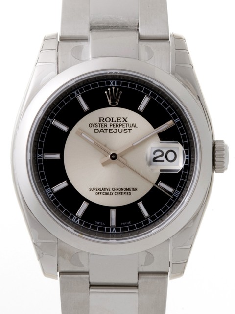 ロレックススーパーコピー ROLEX パーペチュアル デイトジャスト メンズ 116200 ブラック/シルバー