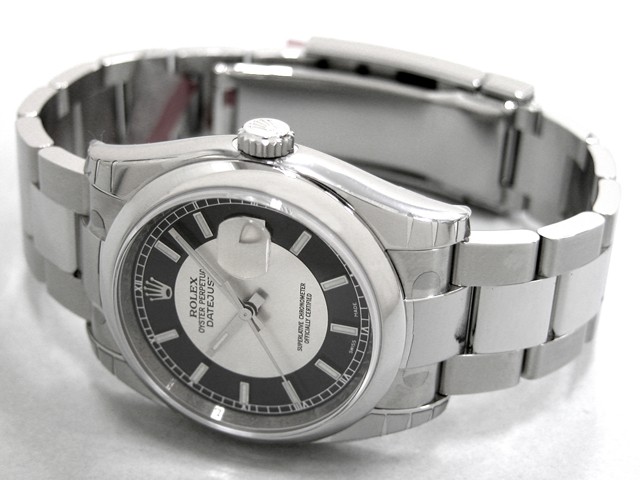 ロレックススーパーコピー ROLEX パーペチュアル デイトジャスト メンズ 116200 ブラック/シルバー