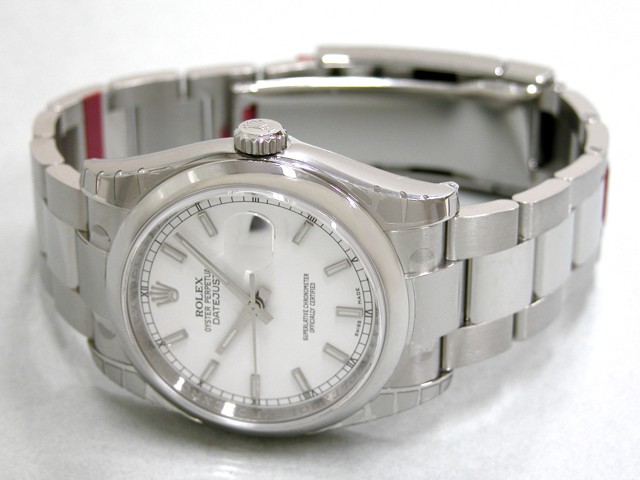 ロレックススーパーコピー ROLEX パーペチュアル デイトジャスト メンズ 116200 ホワイトバー