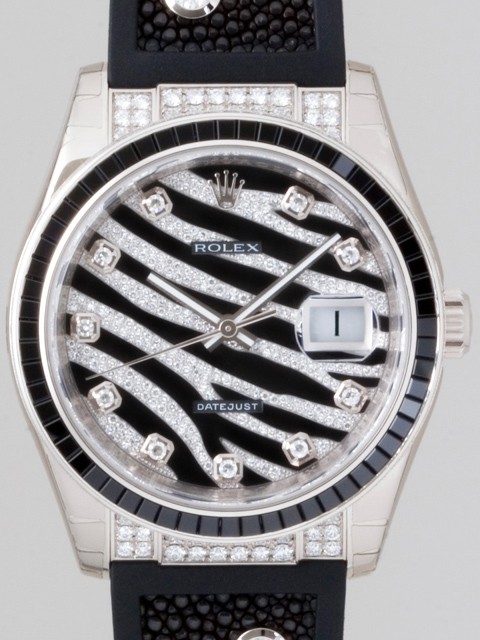 ロレックススーパーコピー ROLEX パーペチュアル デイトジャスト メンズ 116199SANR ゼブラ ダイヤ入りガルーシャ