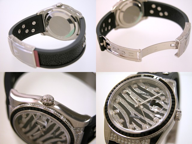 ロレックススーパーコピー ROLEX パーペチュアル デイトジャスト メンズ 116199SANR ゼブラ ダイヤ入りガルーシャ