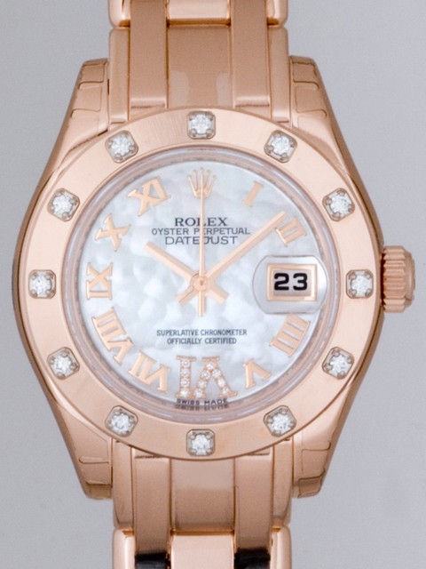 ロレックススーパーコピー ROLEX パーペチュアル デイトジャスト レディース 80315NR ホワイトシェルローマ（VIダイヤ）