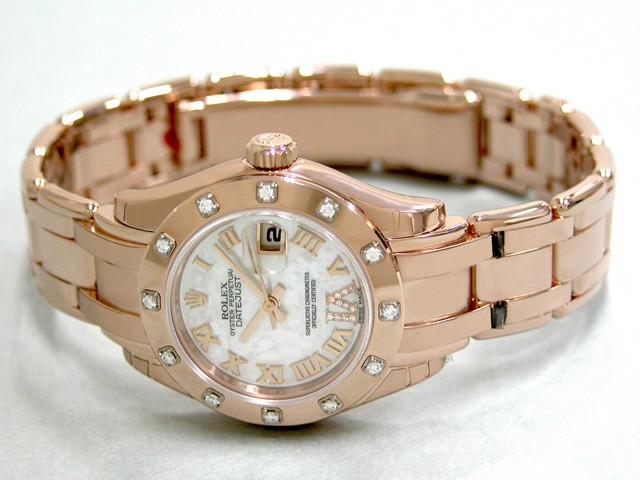 ロレックススーパーコピー ROLEX パーペチュアル デイトジャスト レディース 80315NR ホワイトシェルローマ（VIダイヤ）