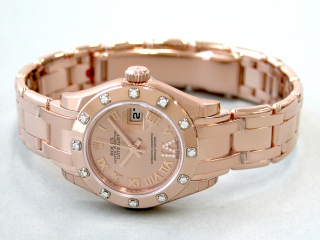 ロレックススーパーコピー ROLEX パーペチュアル デイトジャスト レディース 80315 ピンクローマ（VIダイヤ）