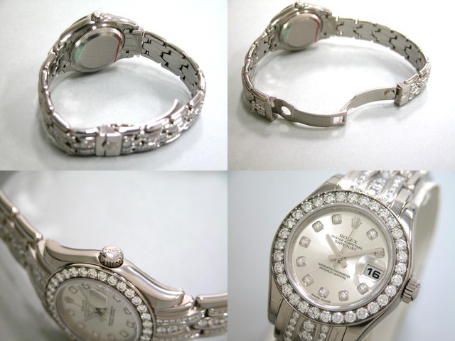 ロレックススーパーコピー ROLEX パーペチュアル デイトジャスト レディース 80299G 10Pダイヤ ブレスダイヤ シルバー
