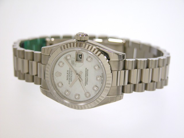 ロレックススーパーコピー ROLEX パーペチュアル デイトジャスト レディース 179179NG ホワイトシェル