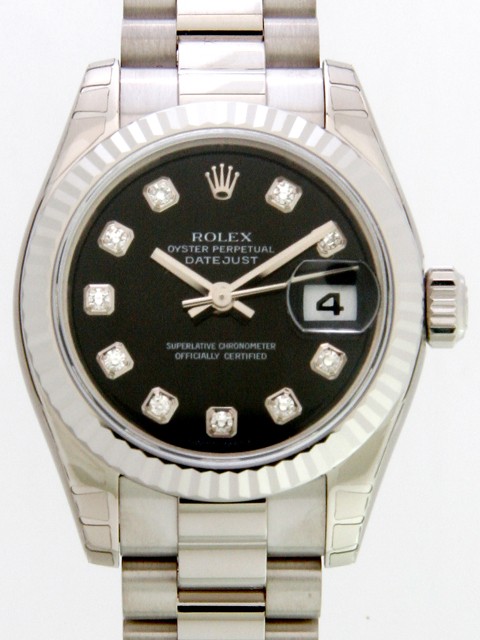 ロレックススーパーコピー ROLEX パーペチュアル デイトジャスト レディース 179179G ブラック