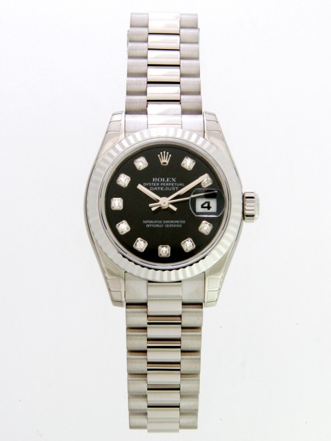 ロレックススーパーコピー ROLEX パーペチュアル デイトジャスト レディース 179179G ブラック