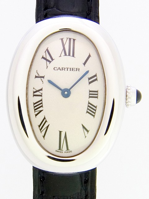 カルティエスーパーコピー Cartier ベニュワール W1516856 黒皮 ホワイト レディース