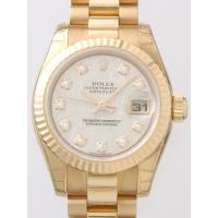ロレックススーパーコピー ROLEX パーペチュアル デイトジャスト レディース 179175G プレジデントブレス メテオライト