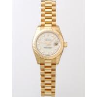 ロレックススーパーコピー ROLEX パーペチュアル デイトジャスト レディース 179175G プレジデントブレス メテオライト