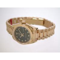 ロレックススーパーコピー ROLEX パーペチュアル デイトジャスト レディース 179175 プレジデントブレス ブラックアラビア