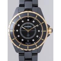 シャネルスーパーコピー j12 H2544 38mm ブラックセラミックブレス 11Ｐダイヤ ピンクゴールドコンビ ブラック
