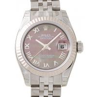 ロレックススーパーコピー ROLEX パーペチュアル デイトジャスト レディース 179174NR ブラックシェルローマ